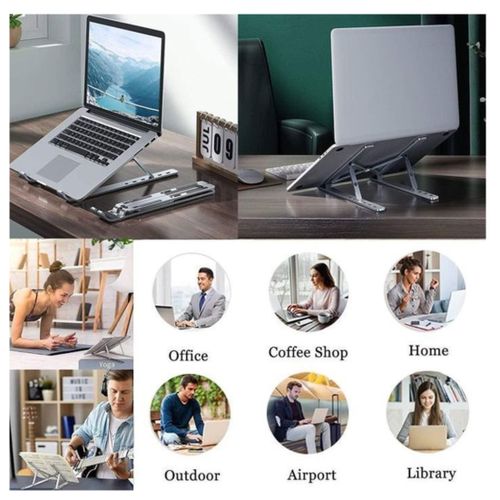 Support pour ordinateur portable support de rangement pliant créatif